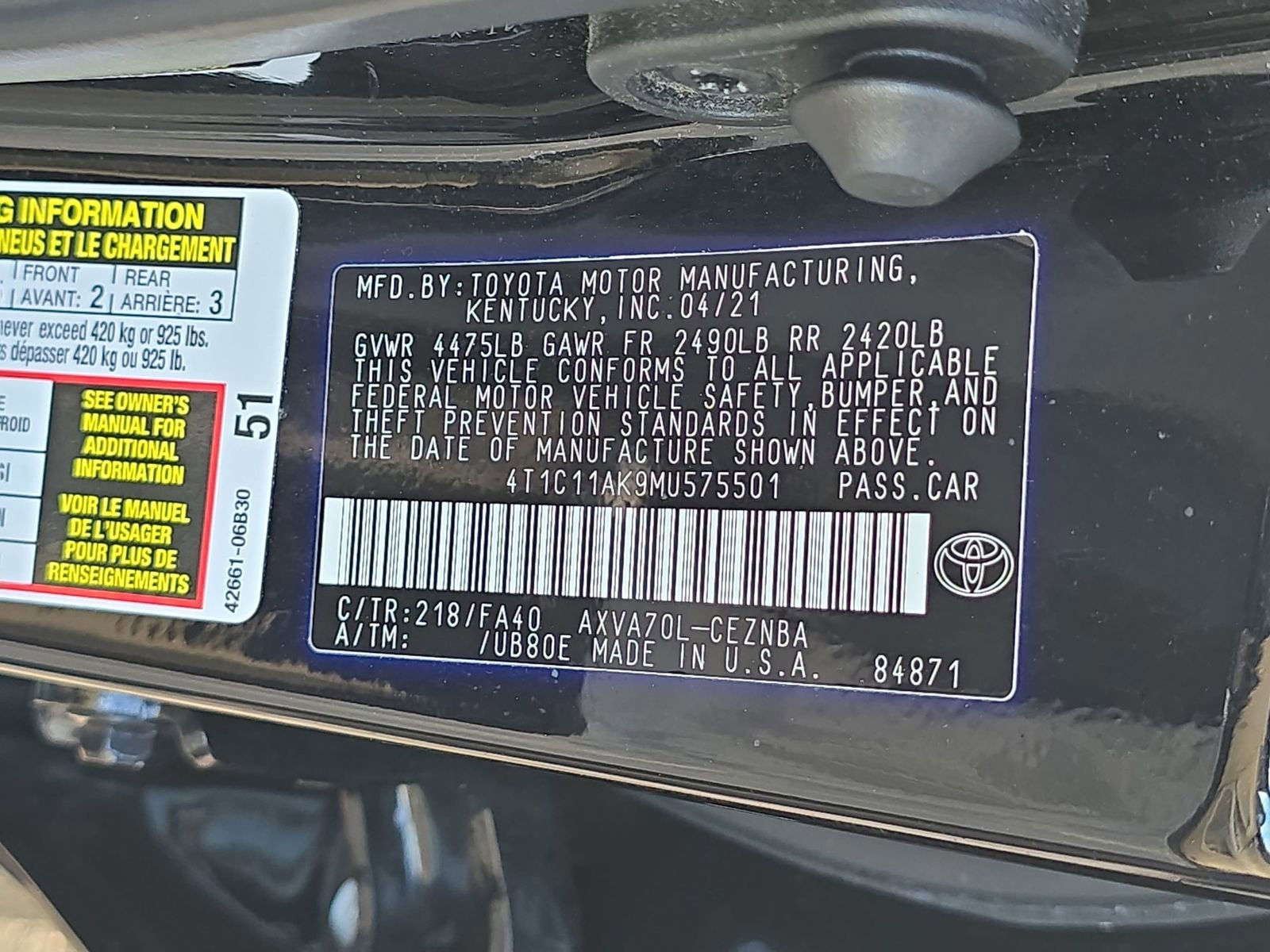 Used 2021 Toyota Camry LE image 39