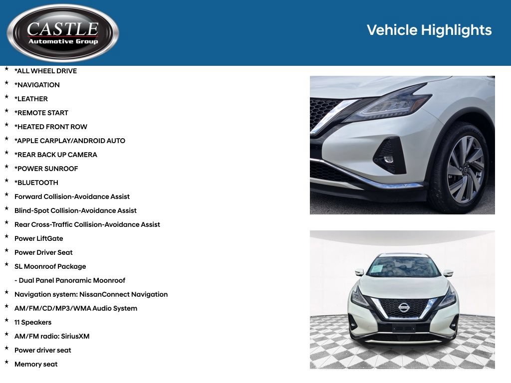 Used 2021 Nissan Murano SL w/ SL Moonroof Package AWD/4WD image 3