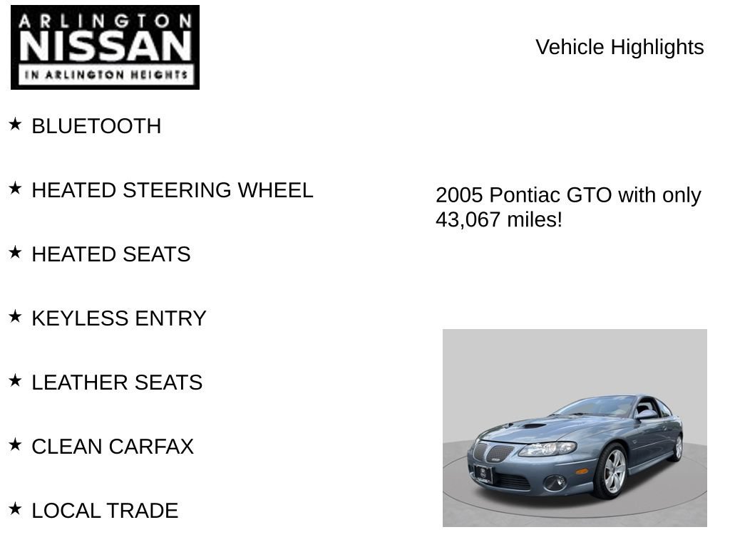 Used 2005 Pontiac GTO RWD image 7