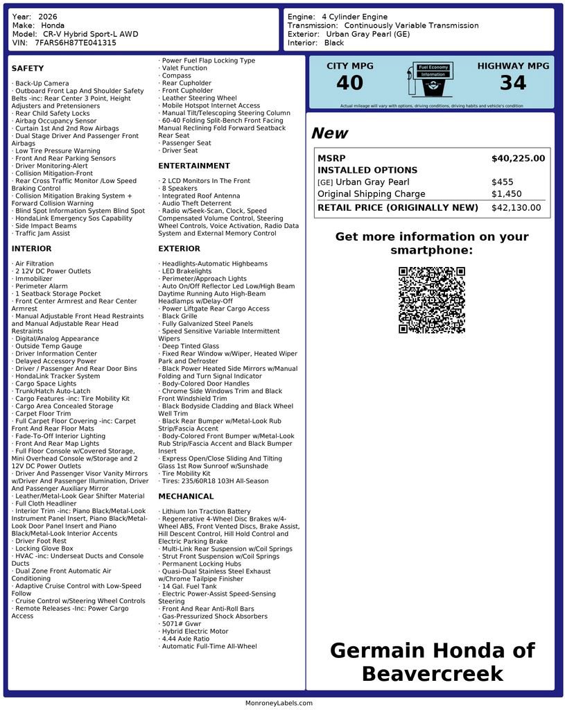 Certified 2026 Honda CR-V Sport-L image 30