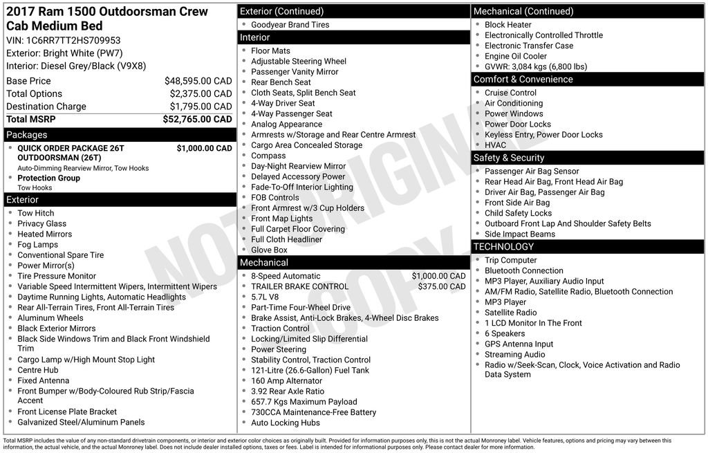 Used 2017 RAM 1500 Outdoorsman AWD/4WD image 18