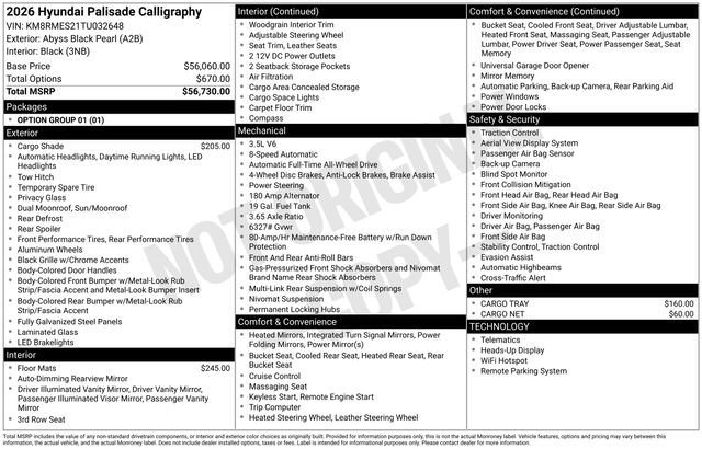 New 2026 Hyundai Palisade Calligraphy image 48