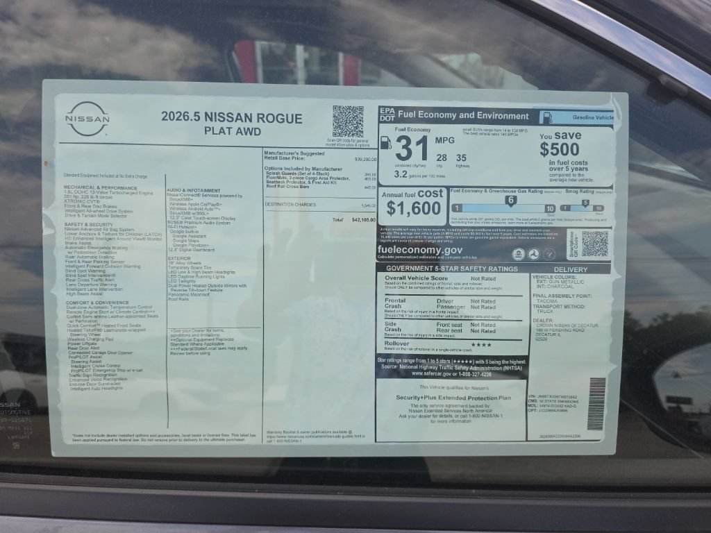 New 2026 Nissan Rogue Platinum AWD/4WD image 3