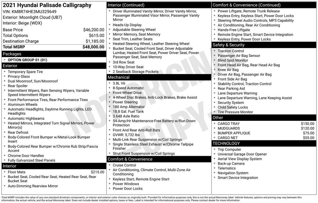 Used 2021 Hyundai Palisade Calligraphy image 35