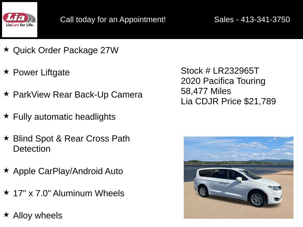 Certified 2020 Chrysler Pacifica Touring FWD image 6