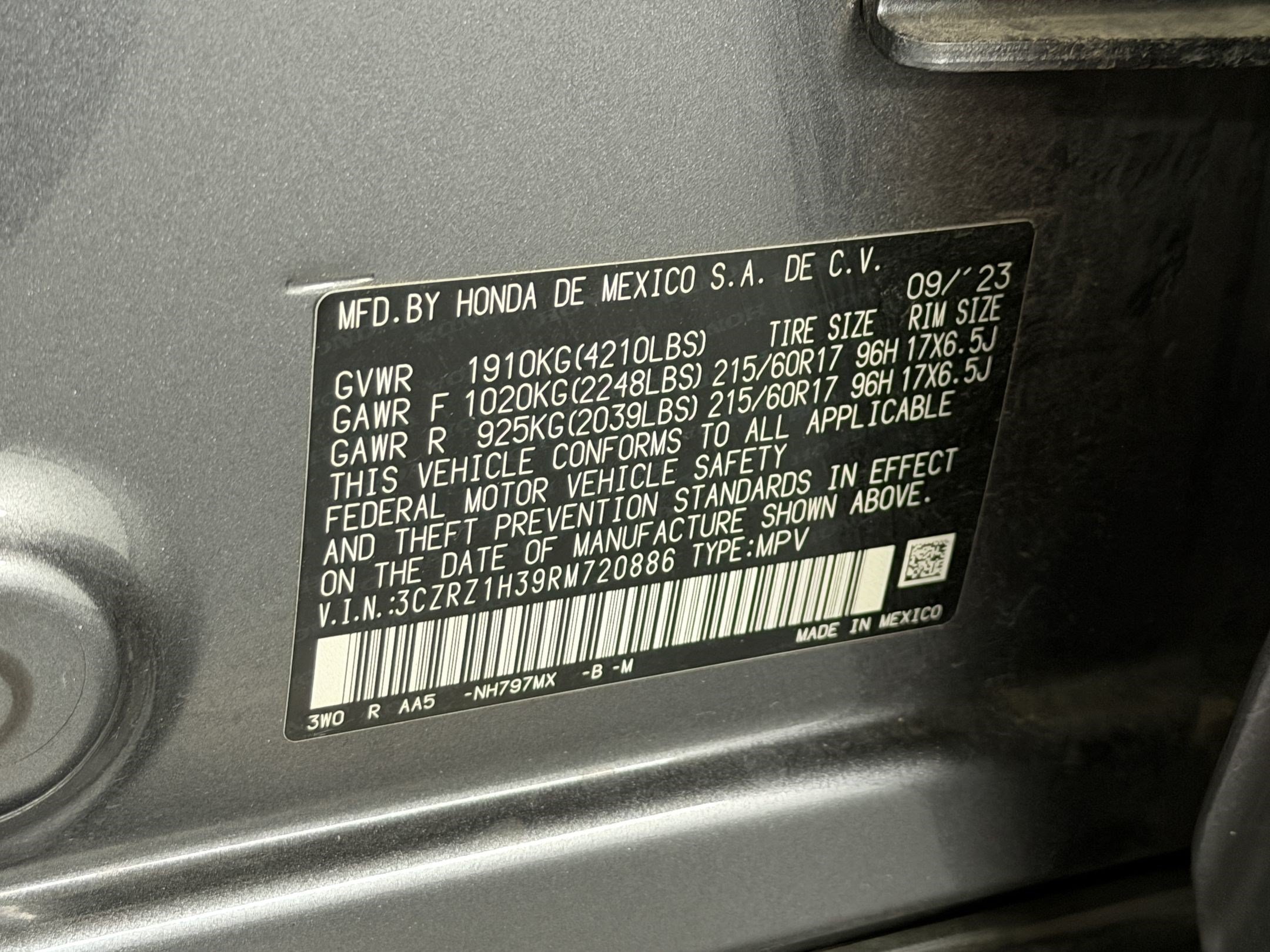 Certified 2024 Honda HR-V LX image 23