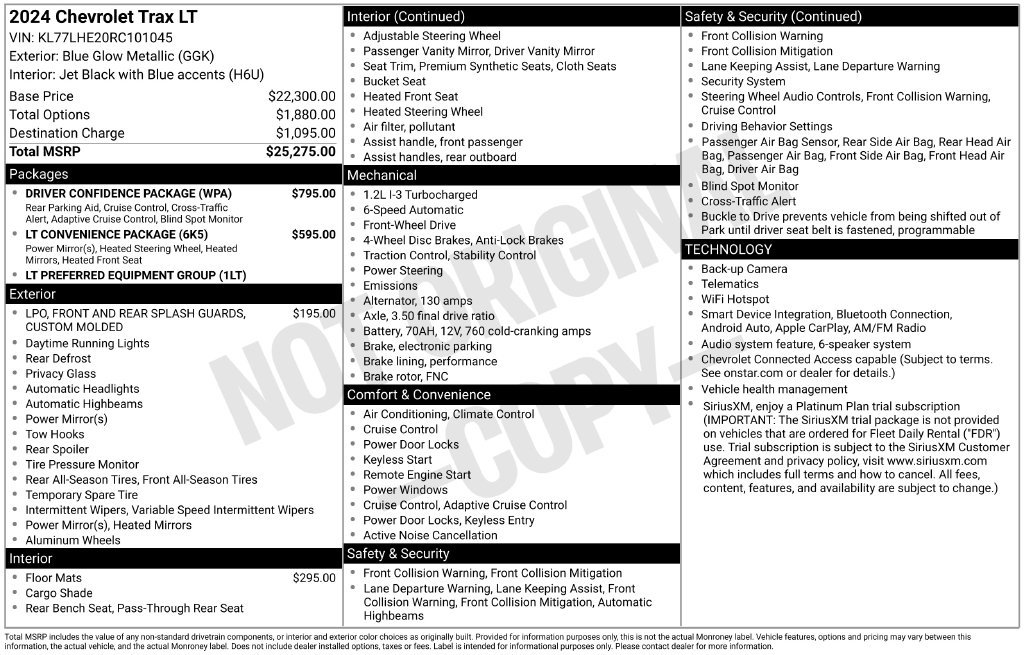 Used 2024 Chevrolet Trax LT w/ Driver Confidence Package FWD image 5