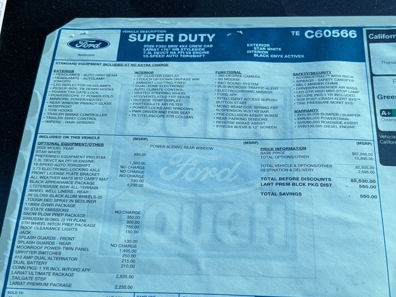 New 2026 Ford F350 Lariat image 15