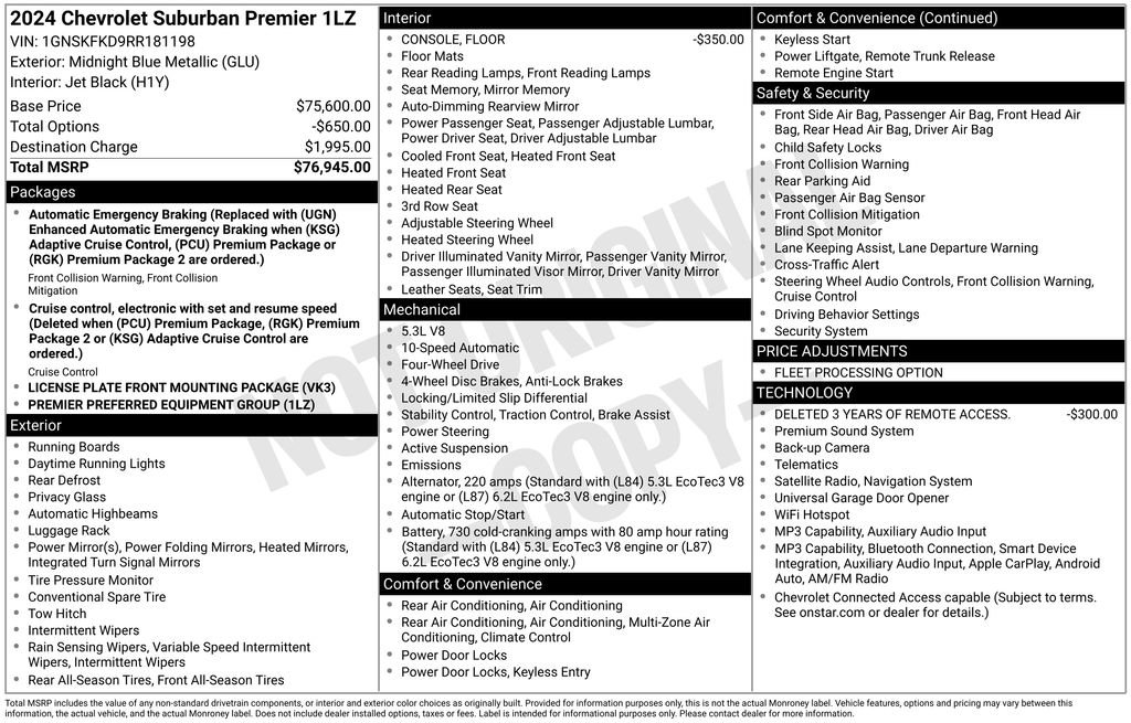 Certified 2024 Chevrolet Suburban Premier AWD/4WD image 57