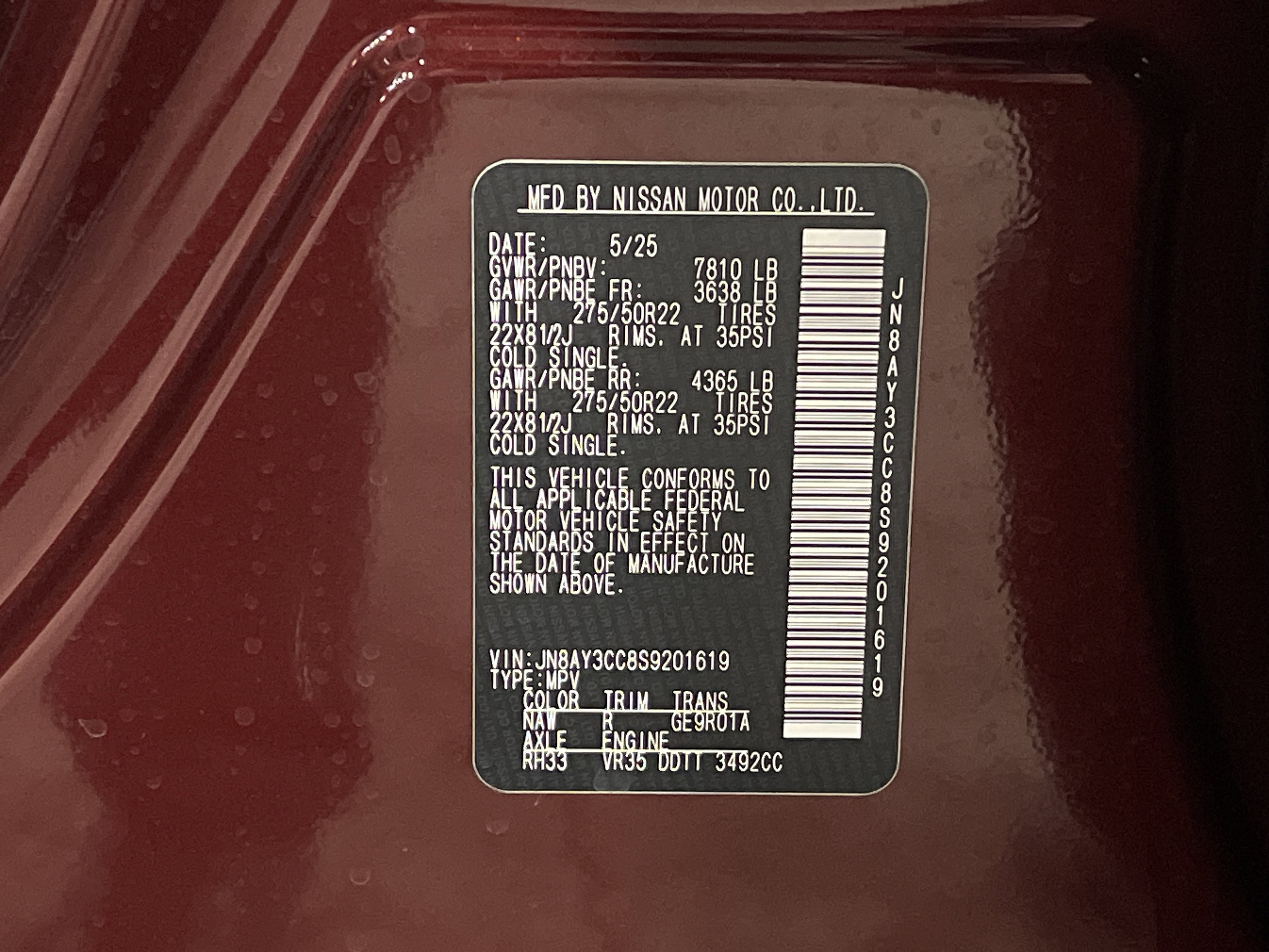 Used 2025 Nissan Armada Platinum Reserve image 29