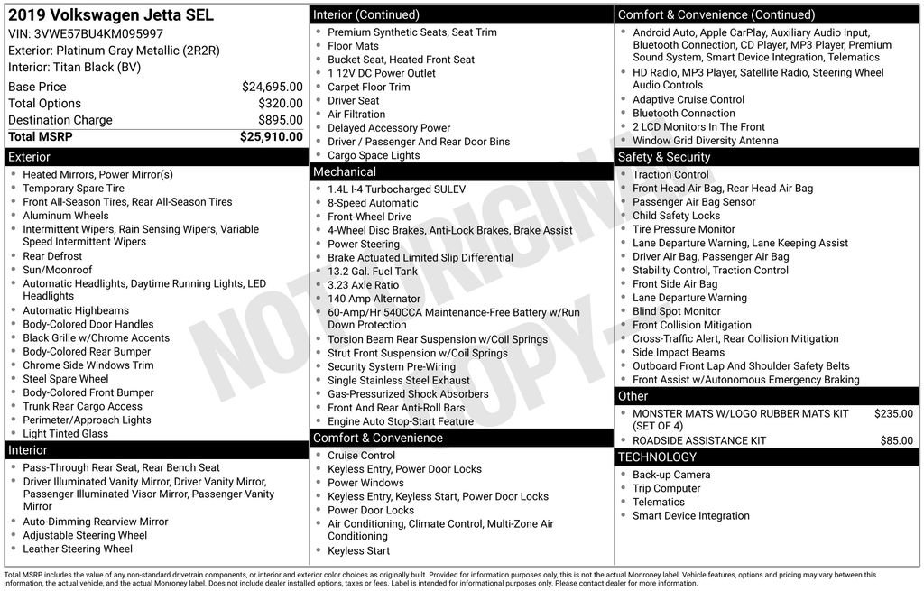 Used 2019 Volkswagen Jetta SEL image 6