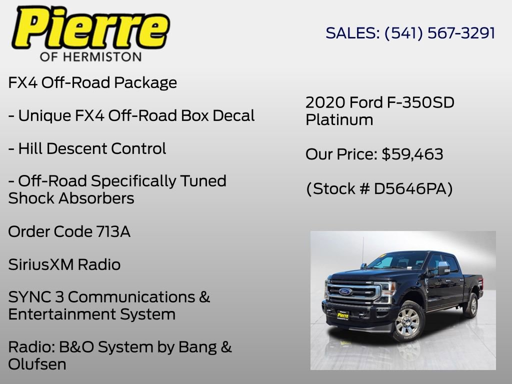 Used 2020 Ford F350 Platinum w/ FX4 Off-Road Package image 6