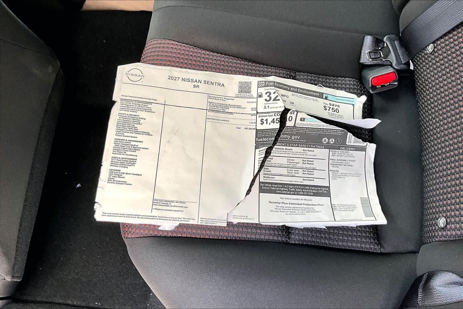 New 2027 Nissan Sentra SR w/ Floor Mat Package FWD image 20