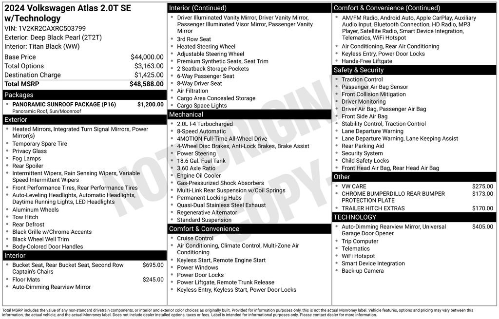 Used 2024 Volkswagen Atlas SE w/ Panoramic Sunroof Package image 14