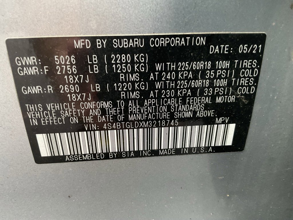 Used 2021 Subaru Outback Onyx Edition XT w/ Popular Package #2 image 40