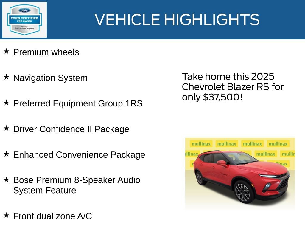 Used 2025 Chevrolet Blazer RS w/ Driver Confidence II Package AWD/4WD image 23