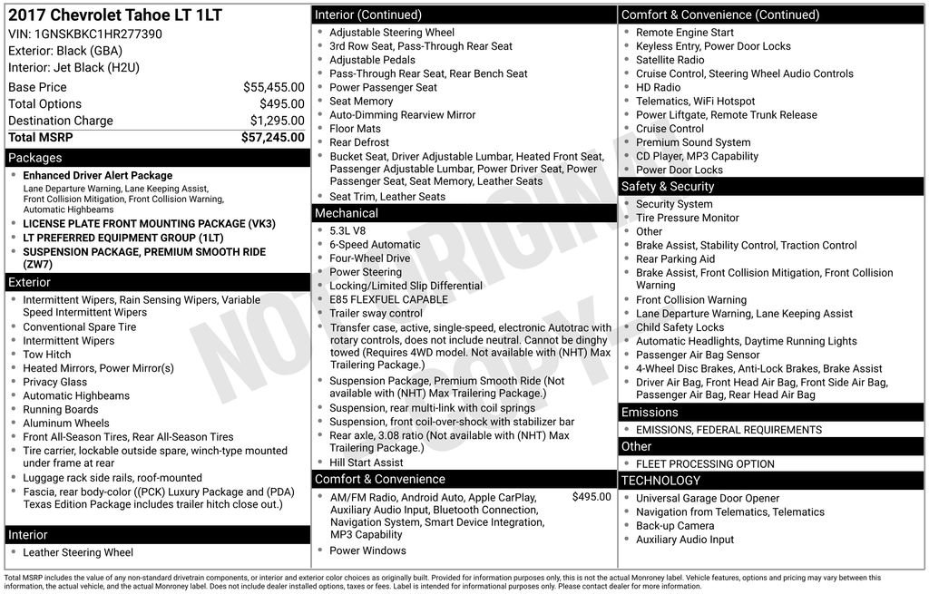 Used 2017 Chevrolet Tahoe LT image 2