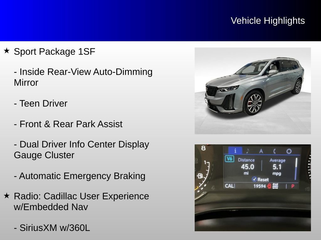 Used 2023 Cadillac XT6 Sport w/ LPO, Floor Liner Package image 8