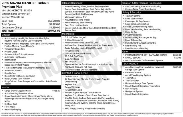Certified 2025 MAZDA CX-90 3.3 Turbo S w/ Premium Plus image 6