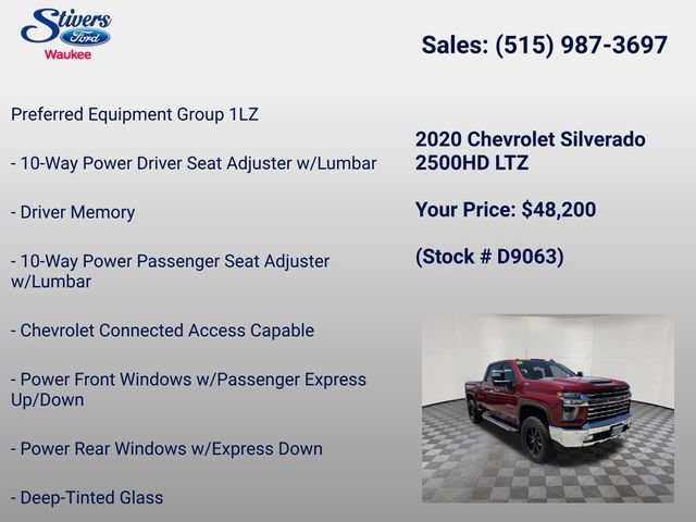 Used 2020 Chevrolet Silverado 2500 LTZ w/ LTZ Plus Package AWD/4WD image 8