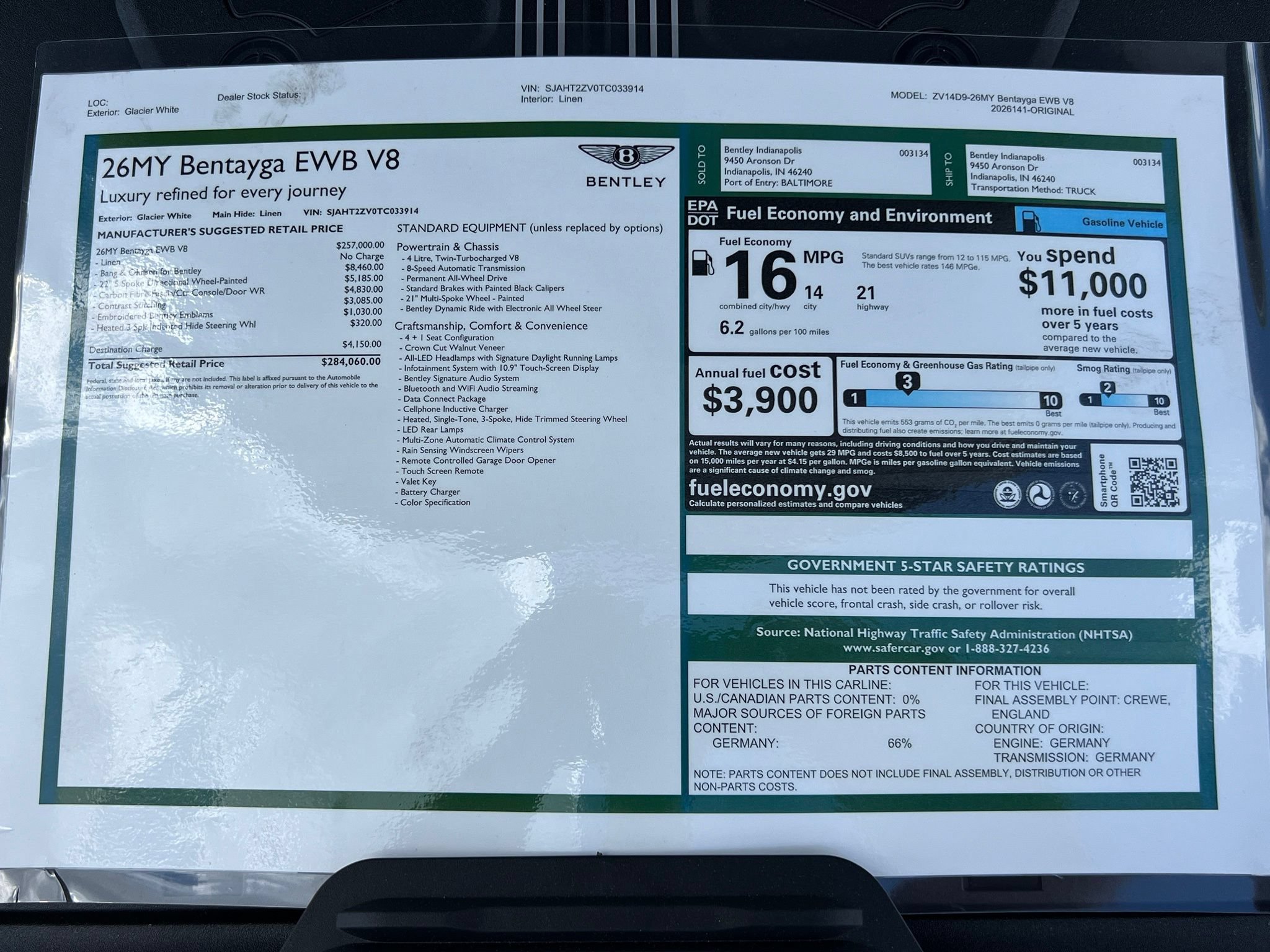 New 2026 Bentley Bentayga Extended Wheelbase AWD/4WD image 48
