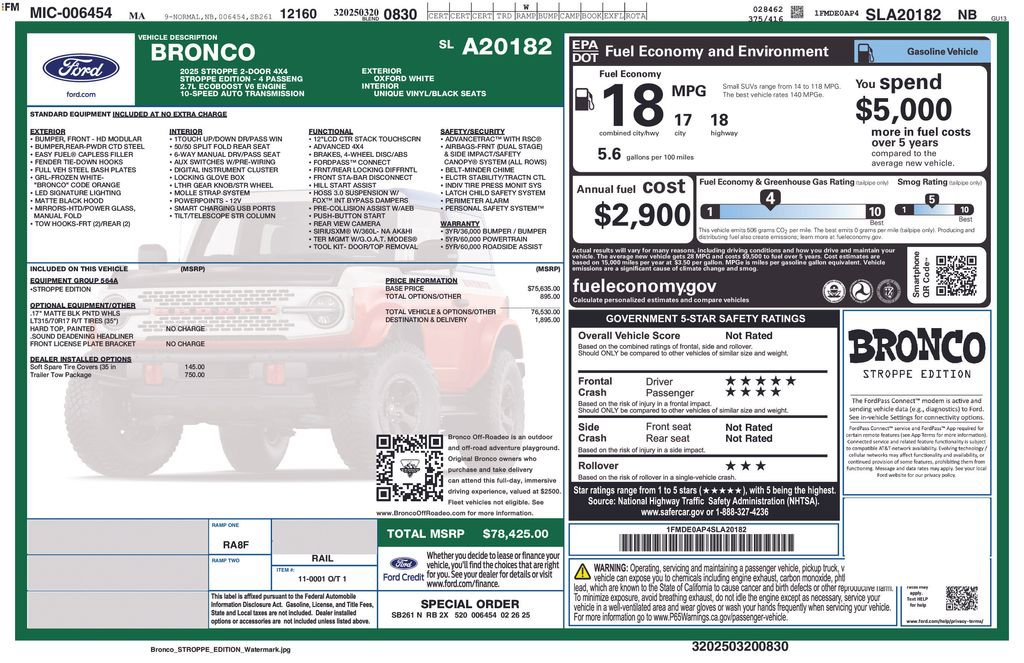 New 2025 Ford Bronco Stroppe Edition image 23