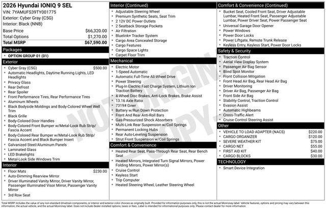 New 2026 Hyundai Ioniq 9 SEL image 4