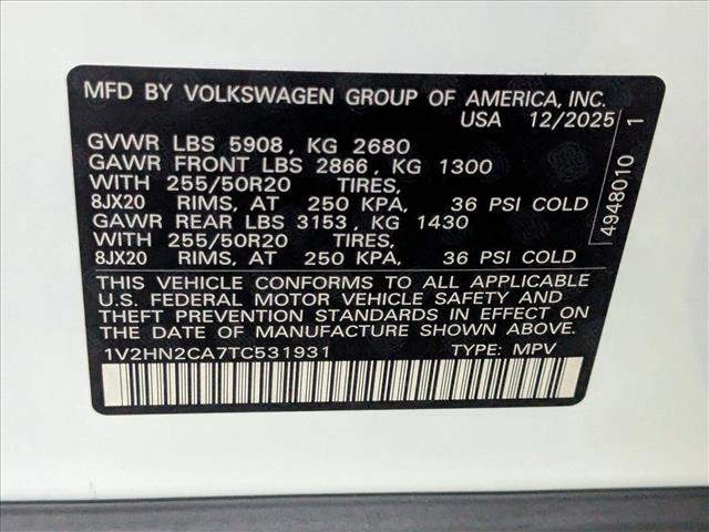 New 2026 Volkswagen Atlas SE image 18