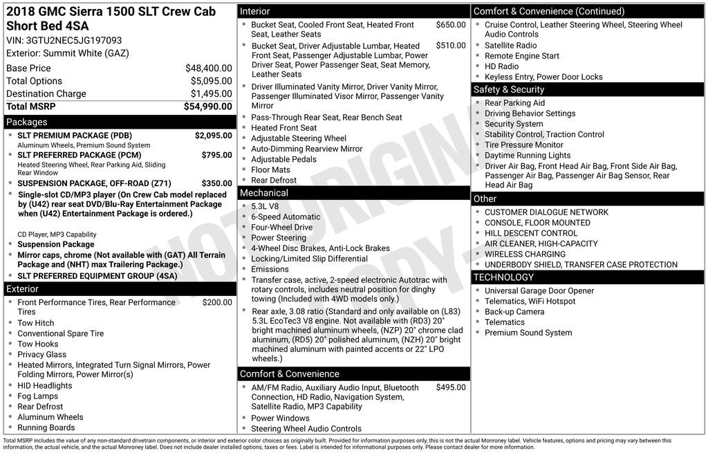 Certified 2018 GMC Sierra 1500 SLT w/ SLT Premium Package image 38