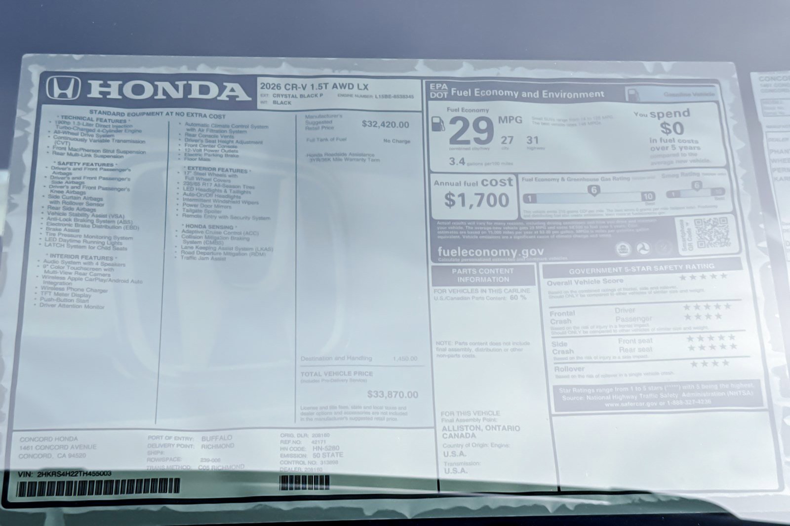 New 2026 Honda CR-V LX image 32