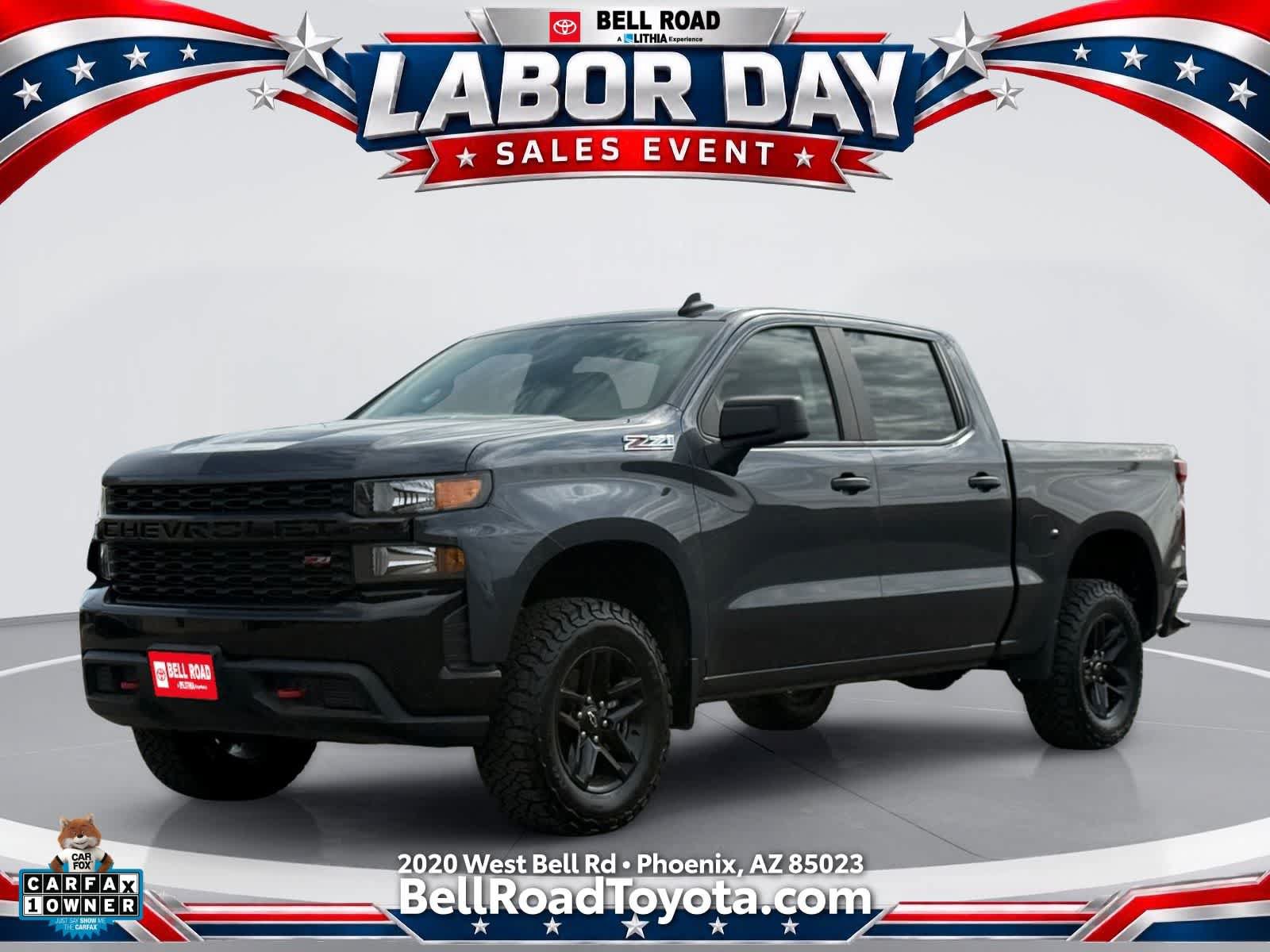 Used 2021 Chevrolet Silverado 1500 Custom Trail Boss w/ LPO, Dark Essentials Package AWD/4WD image 1