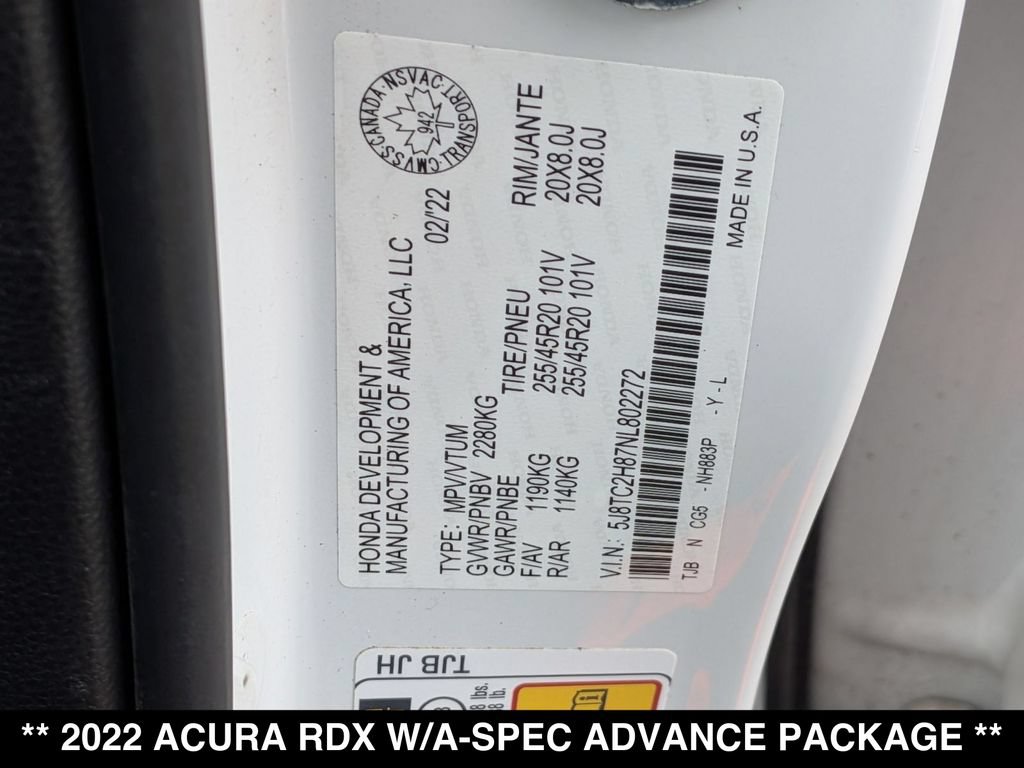 Used 2022 Acura RDX AWD image 30