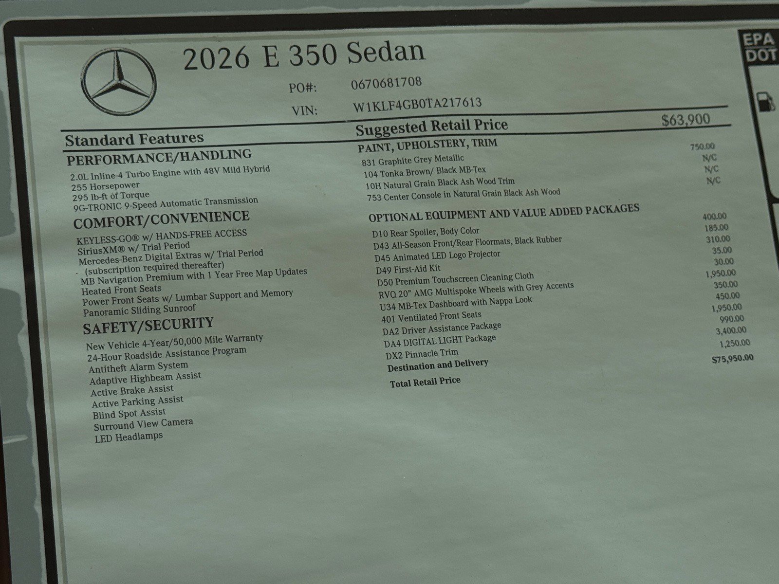 Used 2026 Mercedes-Benz E 350 Sedan image 22
