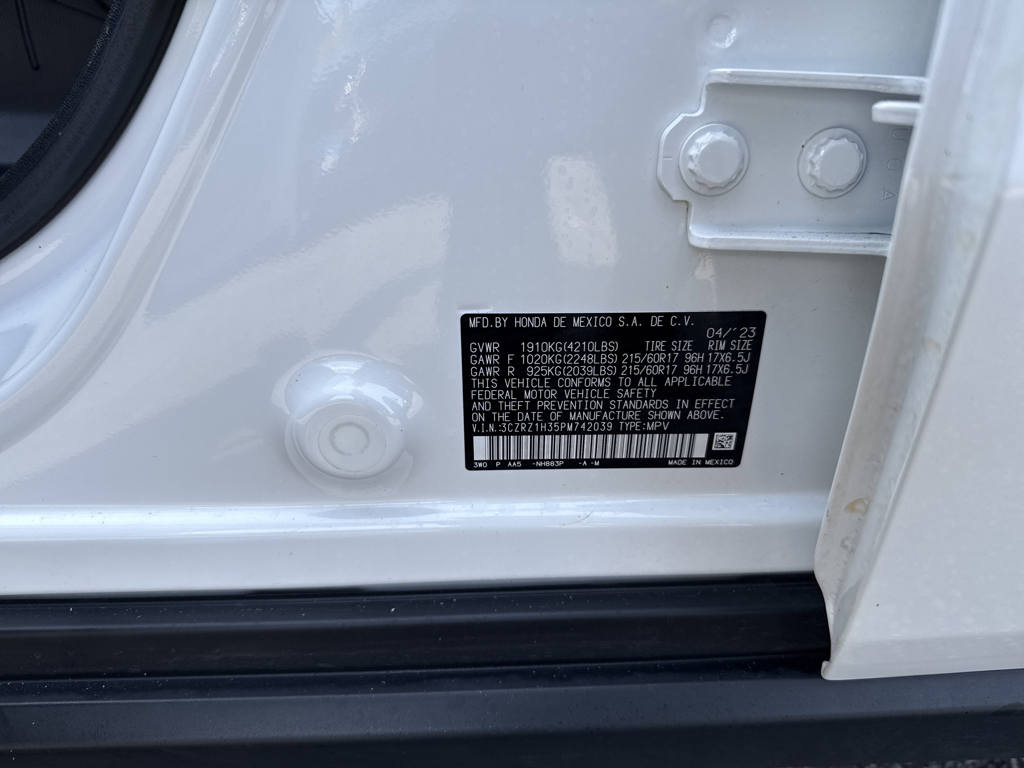 Certified 2023 Honda HR-V LX image 36