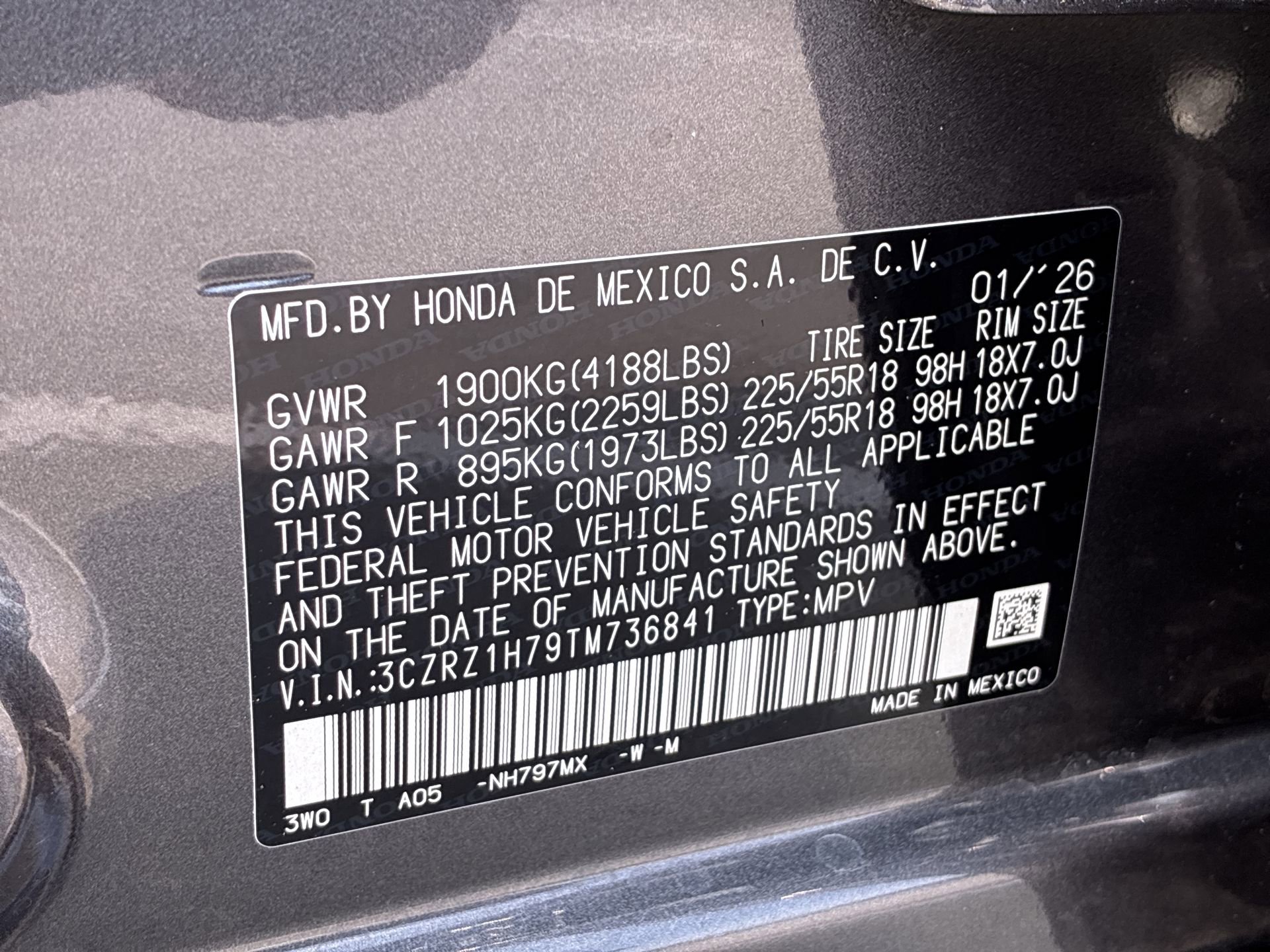 Certified 2026 Honda HR-V EX-L image 39