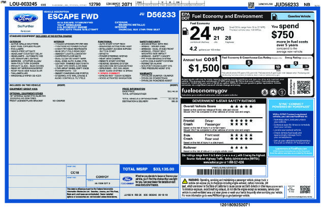 Used 2018 Ford Escape Titanium FWD image 32