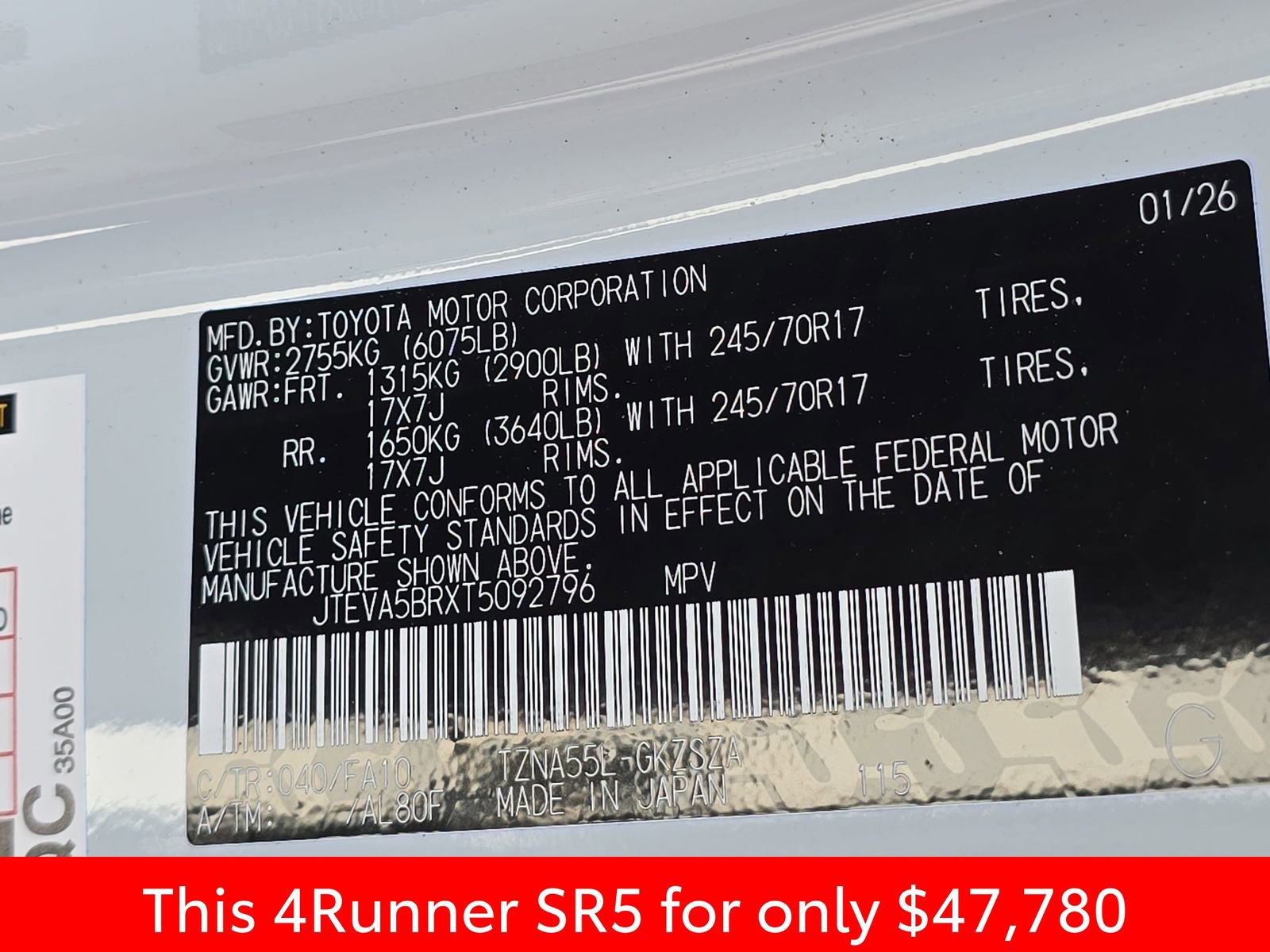 Used 2026 Toyota 4Runner SR5 image 41