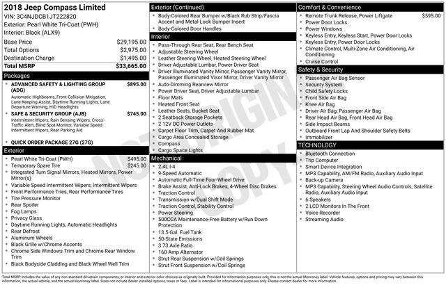 Certified 2018 Jeep Compass Limited AWD/4WD image 4