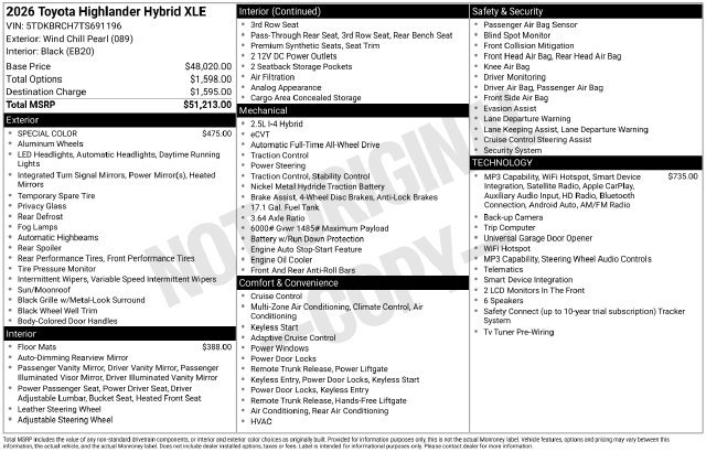 Certified 2026 Toyota Highlander XLE AWD/4WD image 36