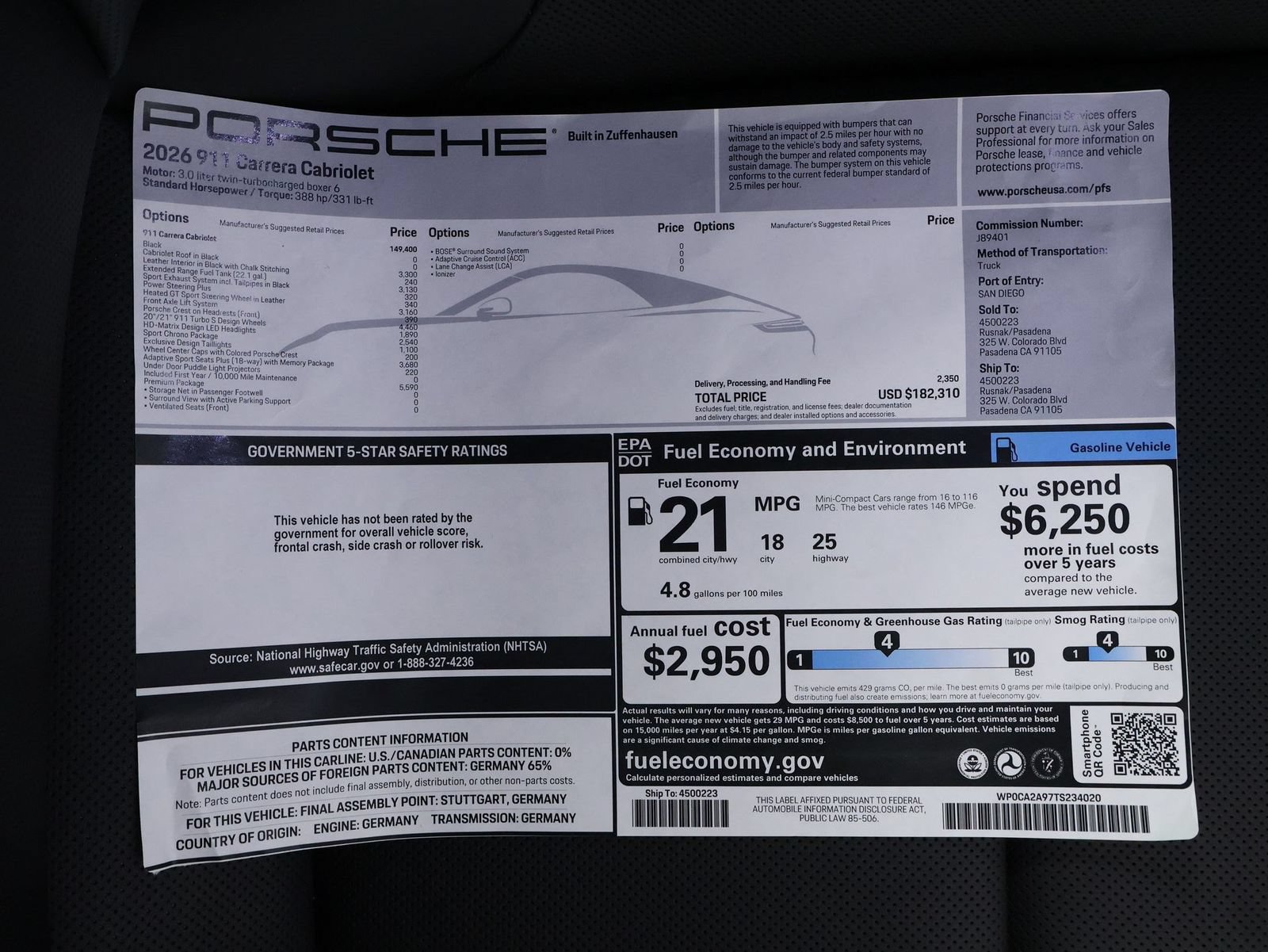 New 2026 Porsche 911 Carrera RWD image 25