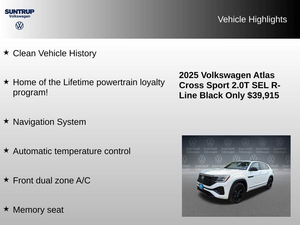 Used 2025 Volkswagen Atlas Cross Sport SEL R-Line AWD/4WD image 8