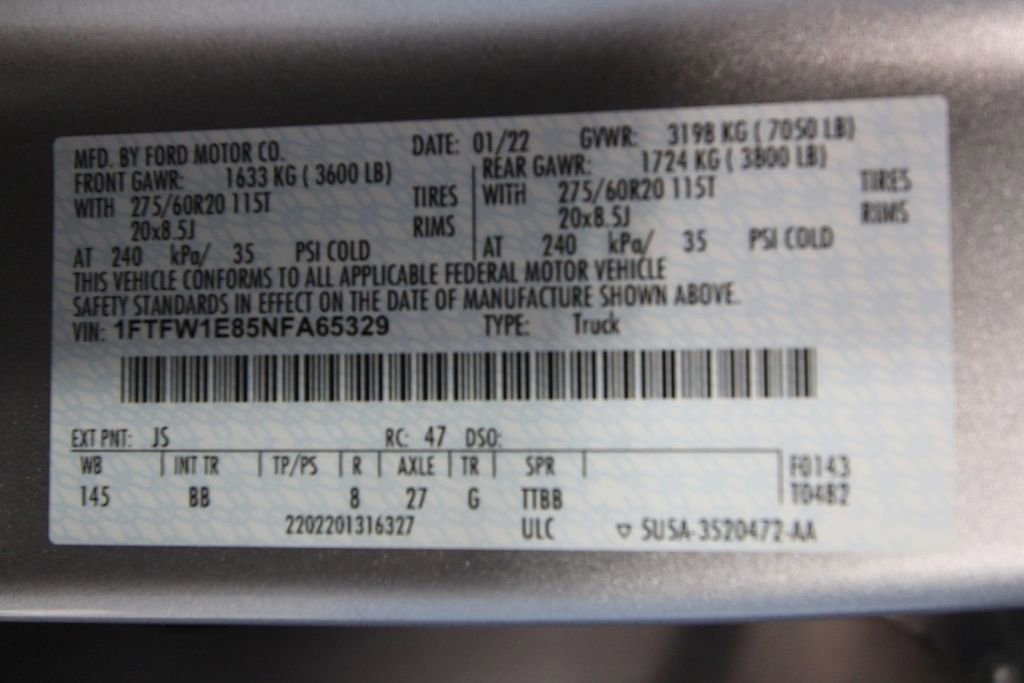 Used 2022 Ford F150 Platinum w/ Equipment Group 701A High image 52