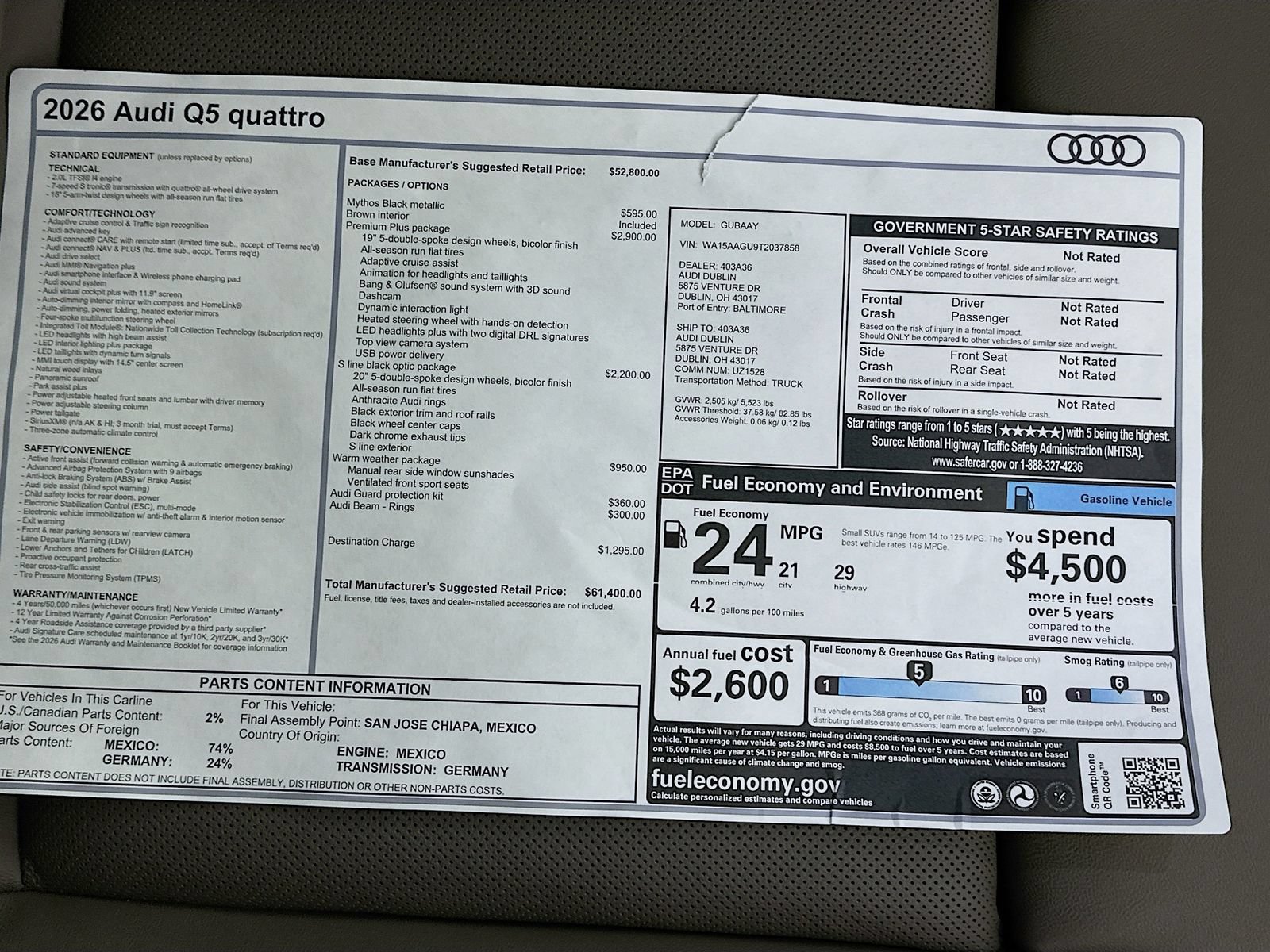 New 2026 Audi Q5 Premium AWD/4WD image 48