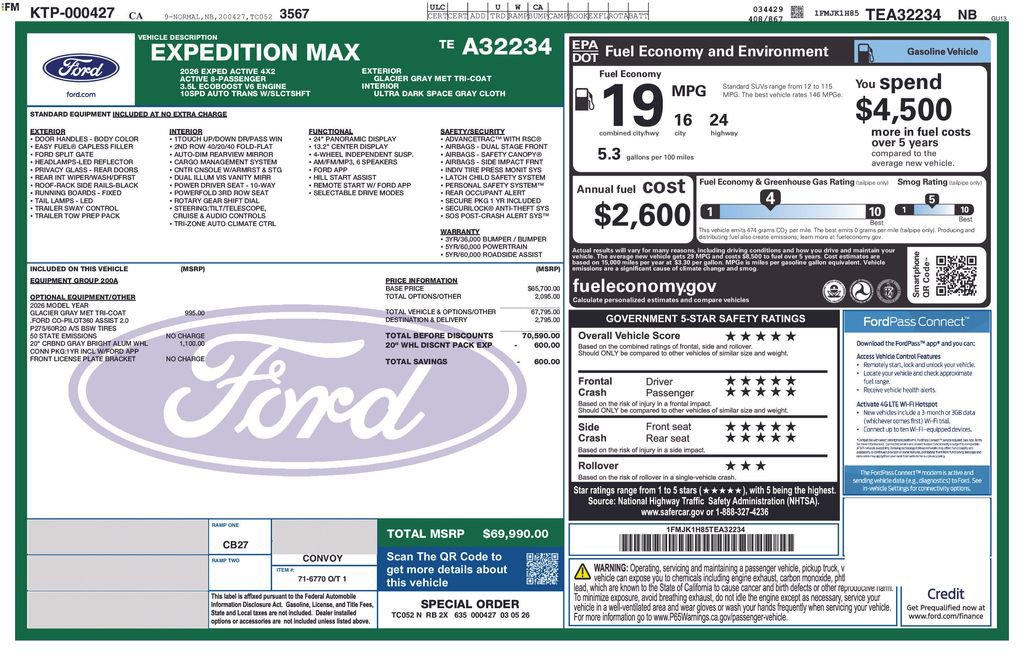 New 2026 Ford Expedition Max Active RWD image 3