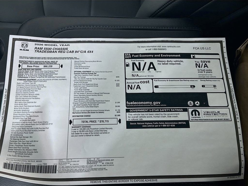 New 2026 RAM 5500 Tradesman w/ Chrome Appearance Group image 21