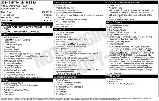 Certified 2018 GMC Terrain SLE image 29