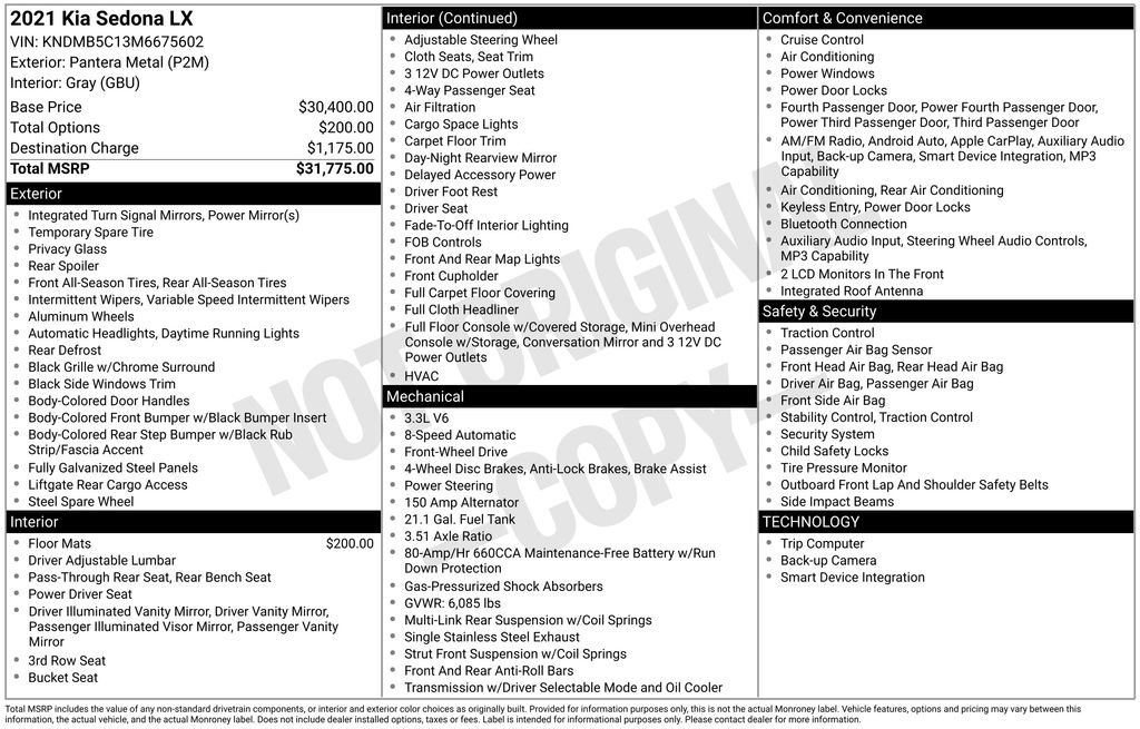 Used 2021 Kia Sedona LX image 4