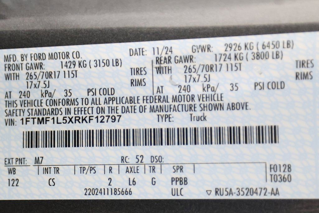 Used 2024 Ford F150 XL w/ Equipment Group 103A High AWD/4WD image 50