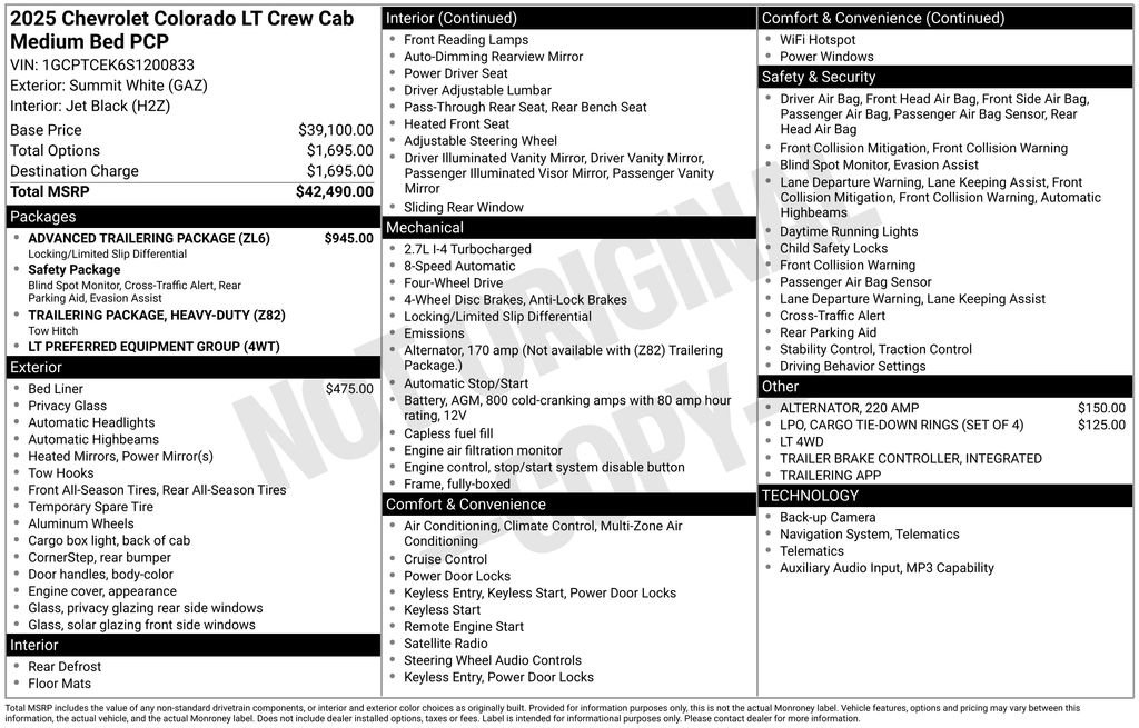 Used 2025 Chevrolet Colorado LT w/ Advanced Trailering Package AWD/4WD image 37