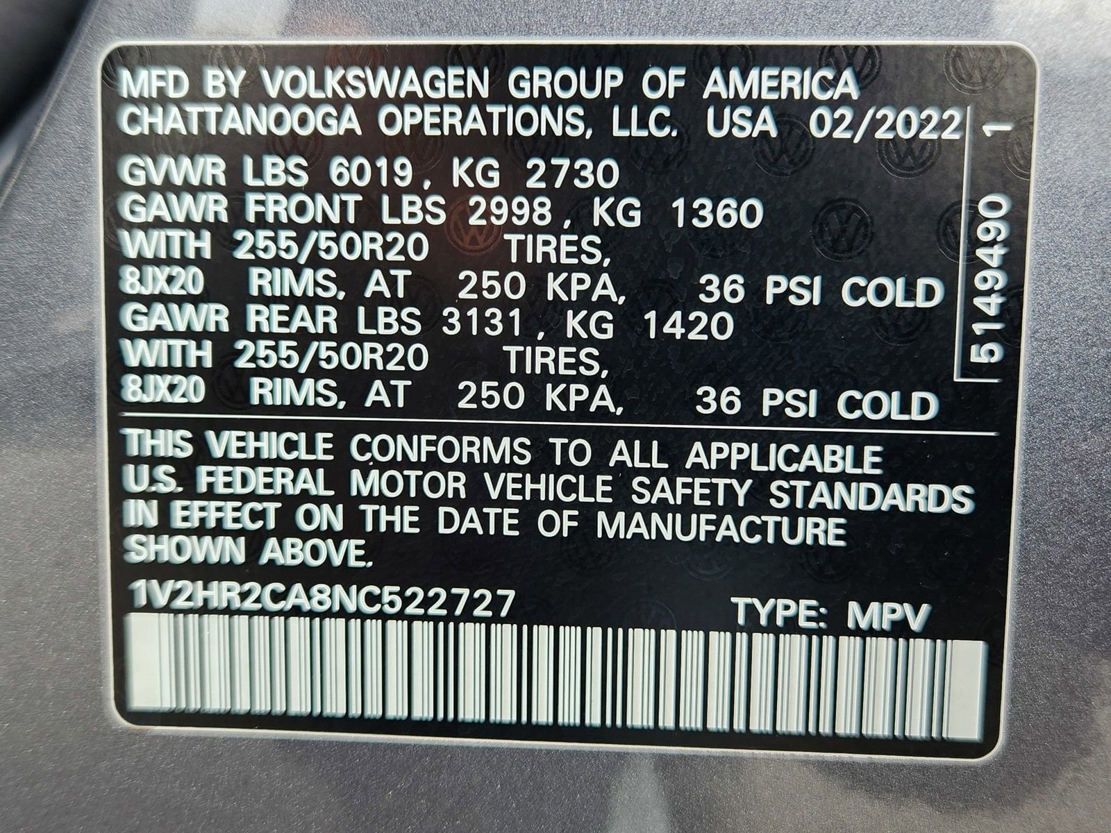 Used 2022 Volkswagen Atlas SE image 31